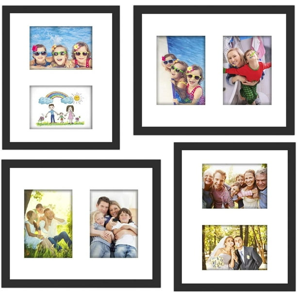 SmartWallStation 4Pcs 11x14 Tempered Glass Wood Frame White Desktop On Wall Vertical Horizontal Support Office Decoration 1-4 with 3X Mat Fit for 8x10 5x7 4x6 inch Family Photo Picture SmartWallStation 4Pcs 11x14 Tempered Glass Wood Frame White Desktop On Wall Vertical Horizontal Support Office Decoration 1-4 with 3X Mat Fit for 8x10 5x7 4x6 inch Family Photo Picture